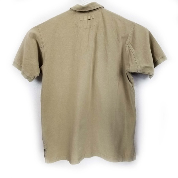 Duluth Trading Co Pocket Polo Shirt Size L Tan - Picture 5 of 7